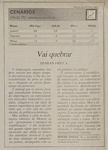 Demian Fiocca coluna Folha de São Paulo